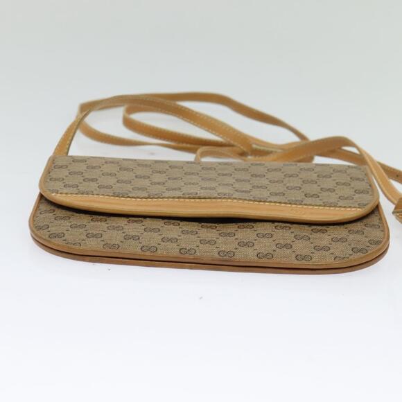 GUCCI Micro GG Supreme Shoulder Bag Pvc Beige Gold - Picture 9 of 12